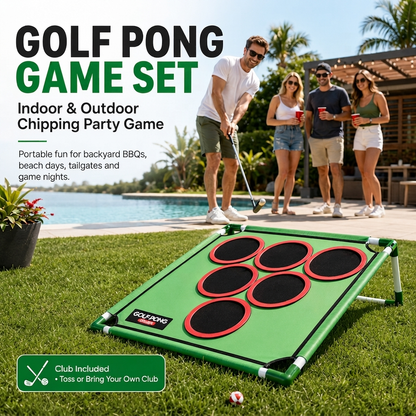 ⛳ Golf Pong Game Set – 20 Balls, Mat & Case,  Indoor/Outdoor
