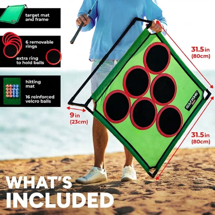 ⛳ Golf Pong Game Set – 20 Balls, Mat & Case,  Indoor/Outdoor