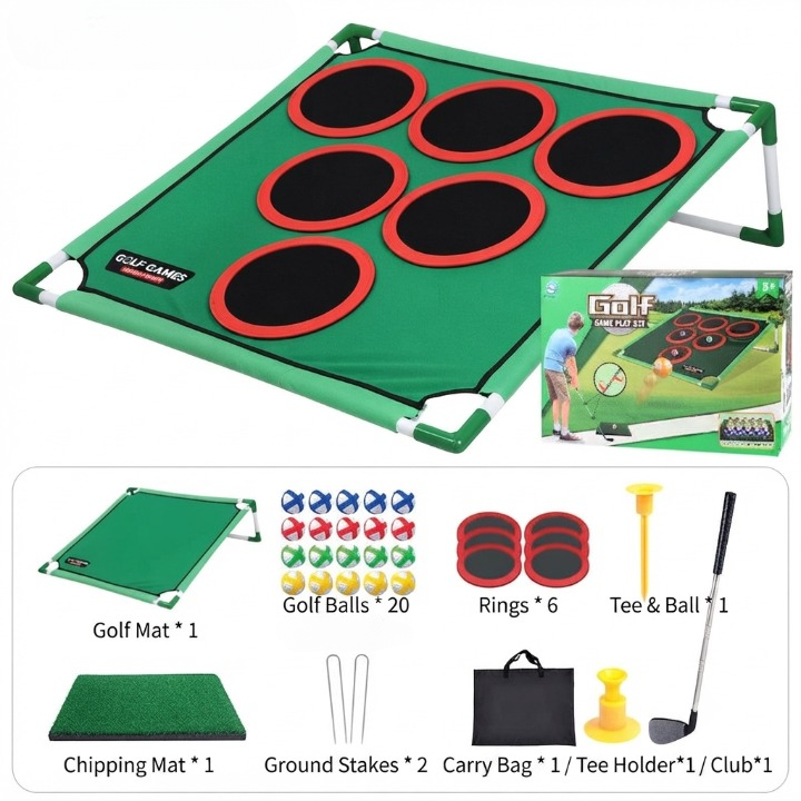 ⛳ Golf Pong Game Set – 20 Balls, Mat & Case,  Indoor/Outdoor
