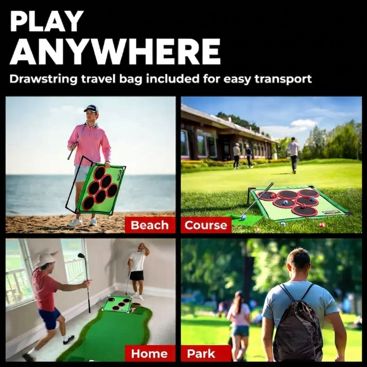 ⛳ Golf Pong Game Set – 20 Balls, Mat & Case,  Indoor/Outdoor