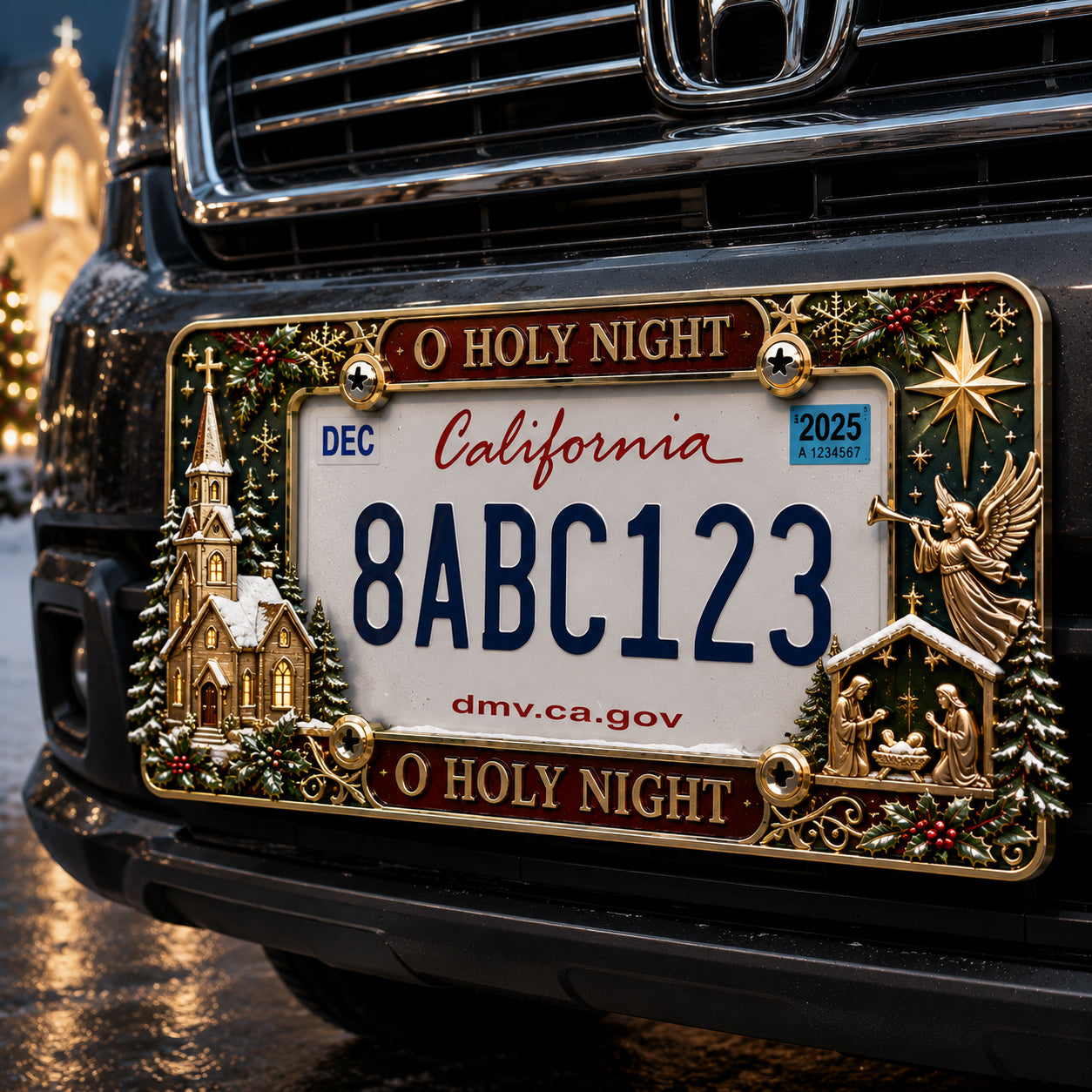 🔥LAST DAY 70% OFF-🎄Christmas License Plate Frame – Festive Style for Every  Ride