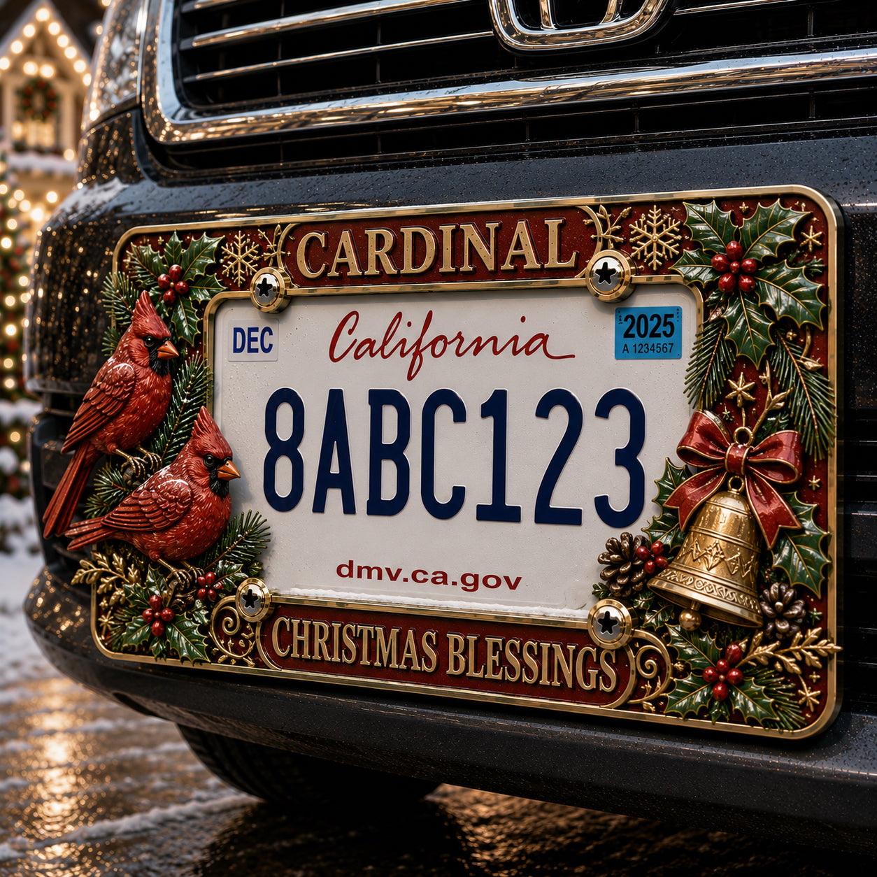 🔥LAST DAY 70% OFF-🎄Christmas License Plate Frame – Festive Style for Every  Ride
