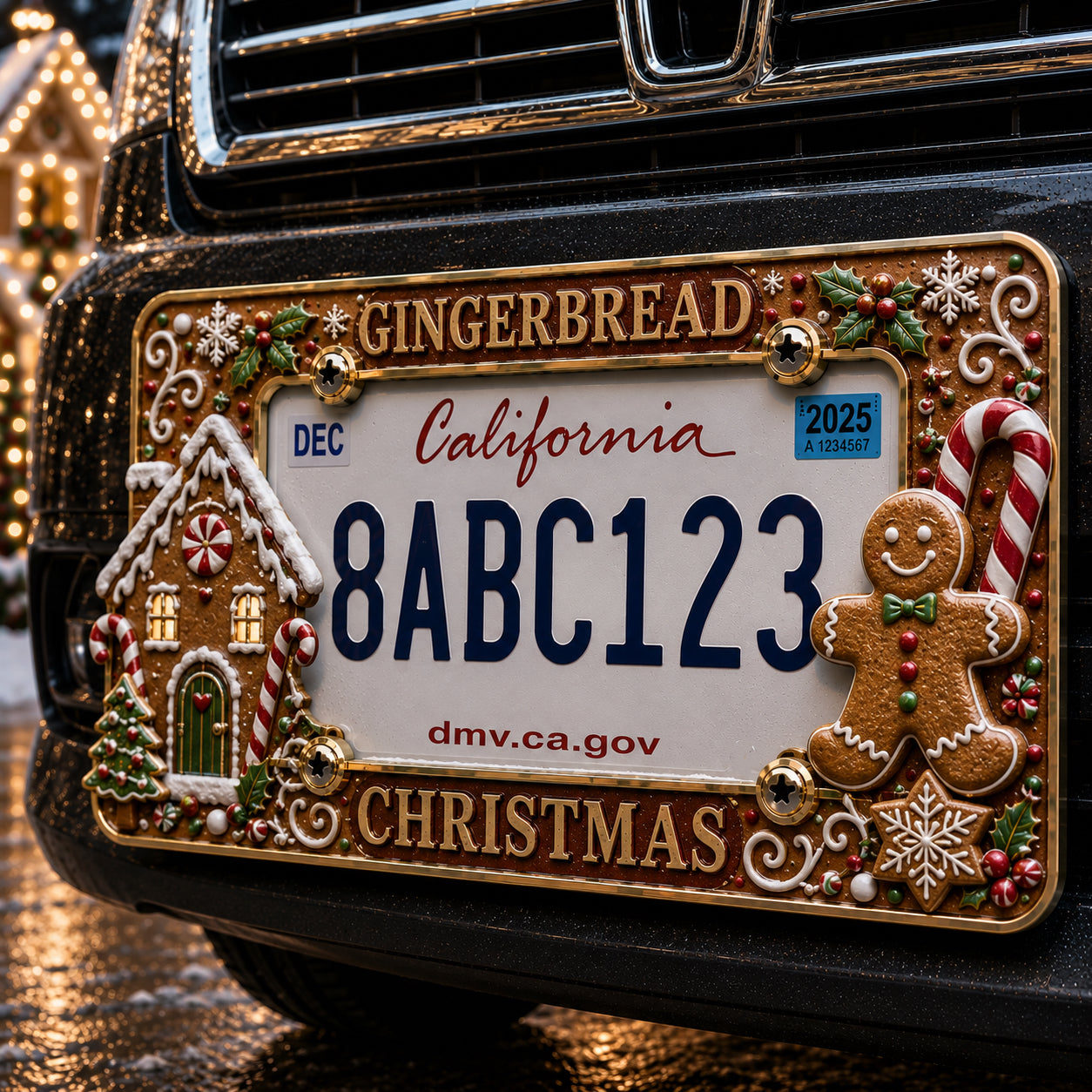 🔥LAST DAY 70% OFF-🎄Christmas License Plate Frame – Festive Style for Every  Ride