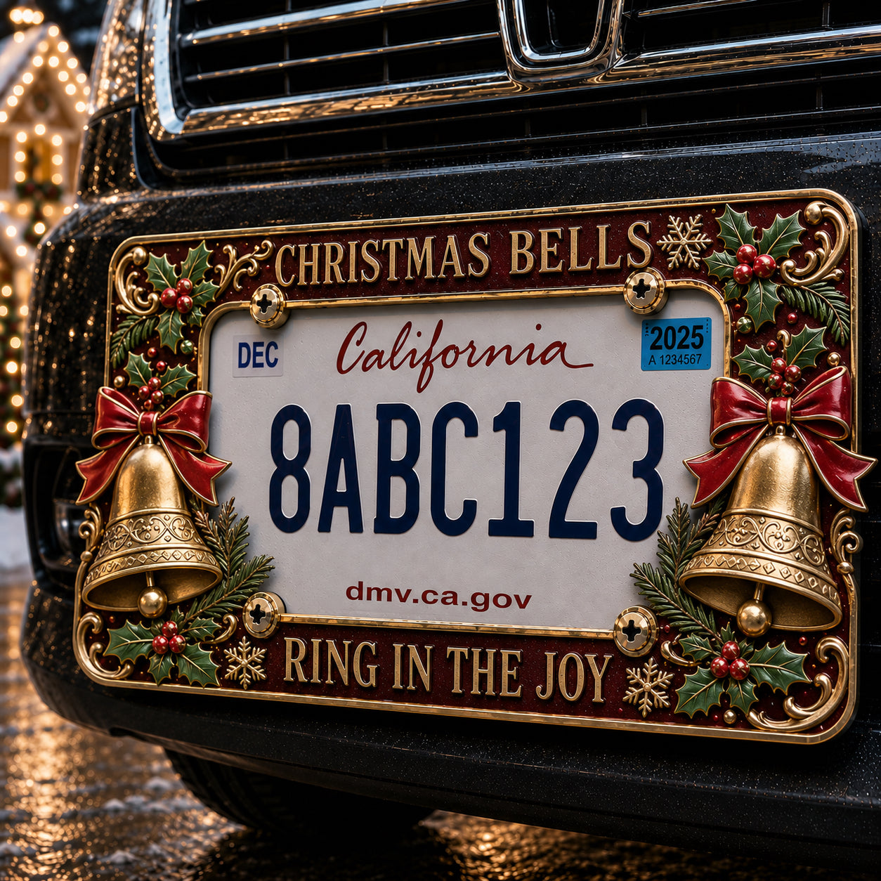 🔥LAST DAY 70% OFF-🎄Christmas License Plate Frame – Festive Style for Every  Ride