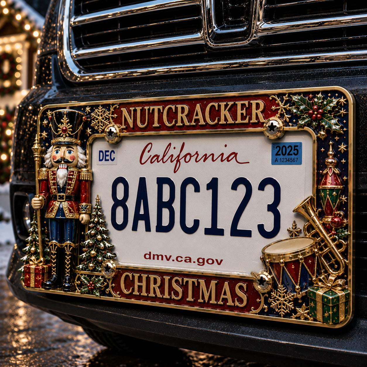 🔥LAST DAY 70% OFF-🎄Christmas License Plate Frame – Festive Style for Every  Ride