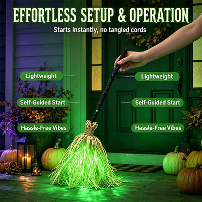 🎃Halloween Sale🎃Animated Witch Broom – Lights, Music & Motion – The Life of the Party