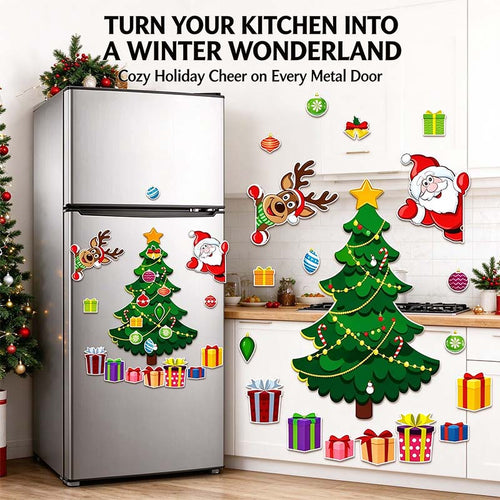 Christmas Refrigerator Magnets,Christmas Tree Magnets for Fridge Stickers Decoration 🎄