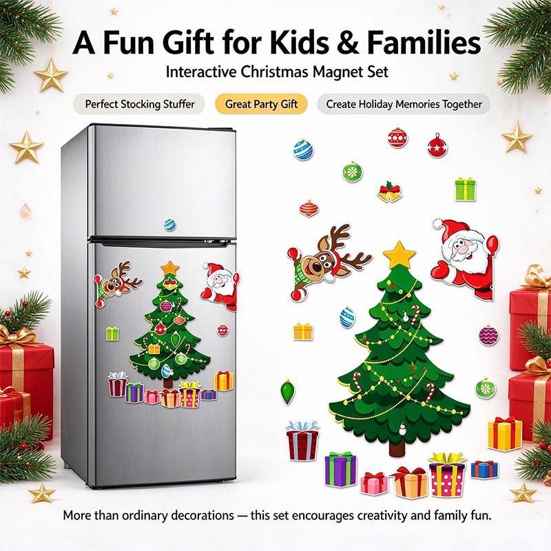Christmas Refrigerator Magnets,Christmas Tree Magnets for Fridge Stickers Decoration 🎄