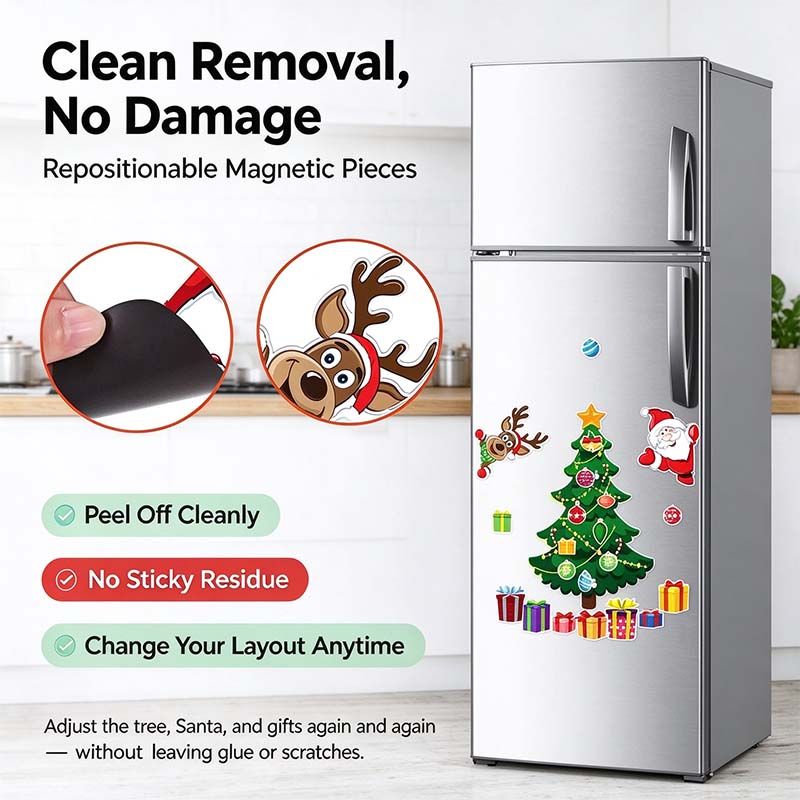 Christmas Refrigerator Magnets,Christmas Tree Magnets for Fridge Stickers Decoration 🎄