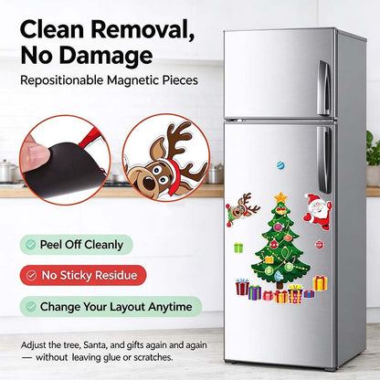 Christmas Refrigerator Magnets,Christmas Tree Magnets for Fridge Stickers Decoration 🎄
