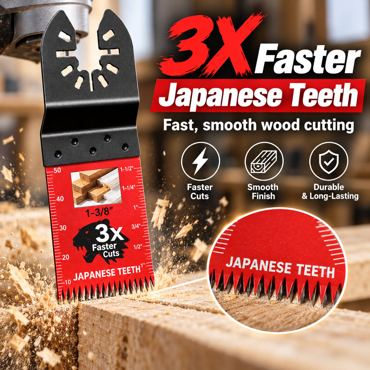 🔥 Cut Faster & Cleaner — Japanese-Tooth Oscillating Saw Blades | Universal Fit, 10–50 Pack 🪚