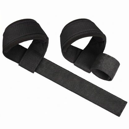 Self-Curling Lifting Straps — Padded Wrist Loops, 1 Pair