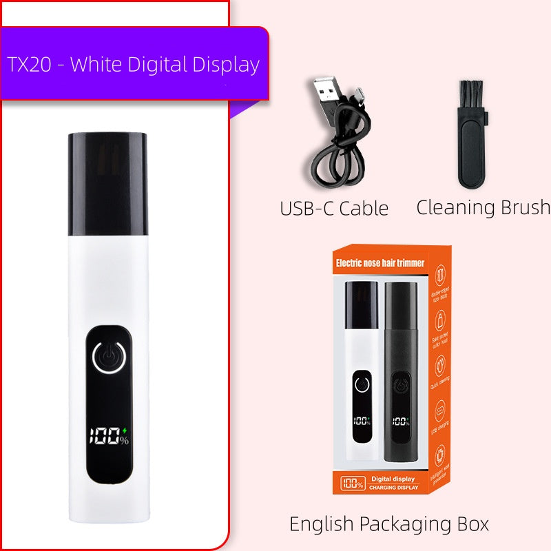 Professional LED Display Nose & Ear Trimmer, Painless Travel Gifts for Men Women.