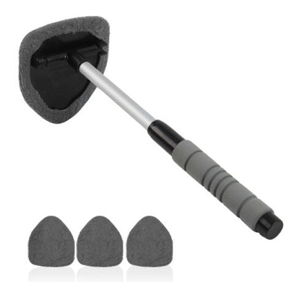 💥 💥 🔥 Windshield Cleaning Tool, Microfiber Car Window Cleaner with 4 Reusable and Washable Microfiber Pads and Extendable Handle