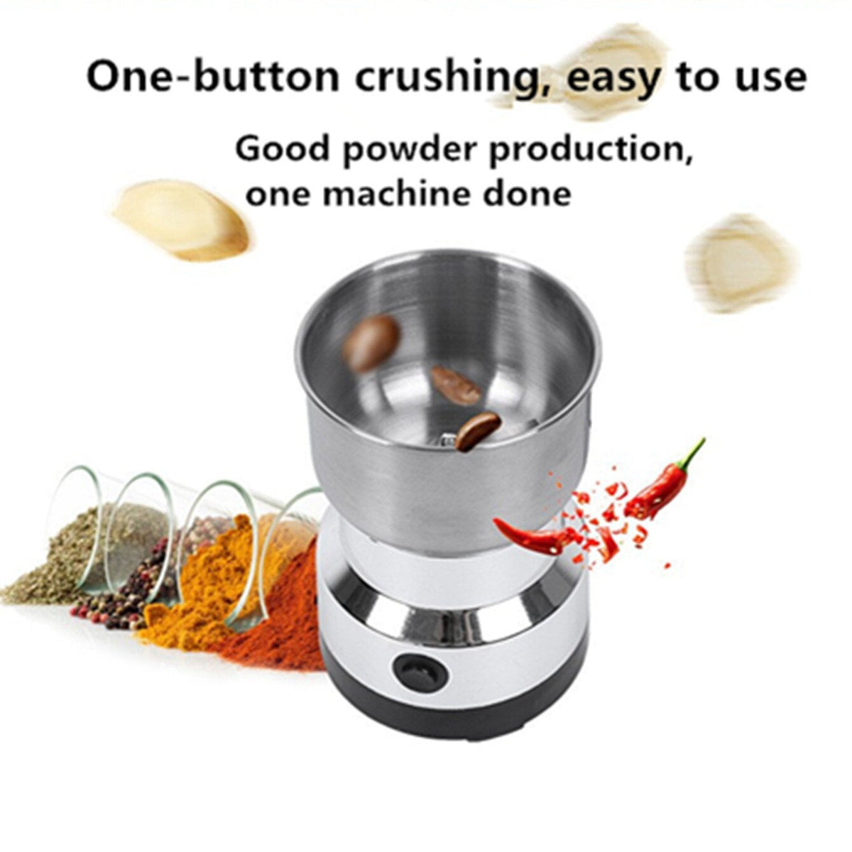 🚀 High-Speed Stainless Steel Grain Grinder ✨ Fast & Efficient Grinding