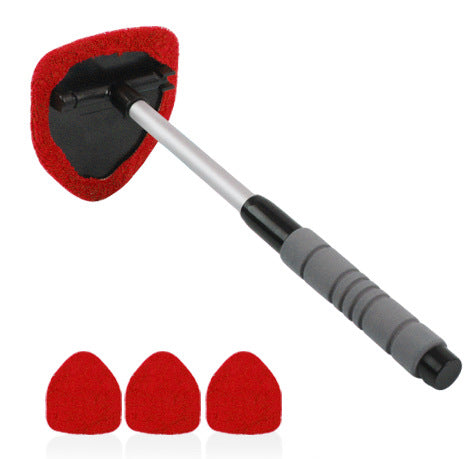 💥 💥 🔥 Windshield Cleaning Tool, Microfiber Car Window Cleaner with 4 Reusable and Washable Microfiber Pads and Extendable Handle