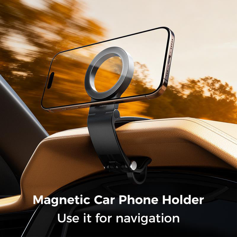 🔥LAST DAY 49% OFF🧲Magnetic Car Phone Mount 📱Dashboard Clip Holder for Magnetic Smartphones