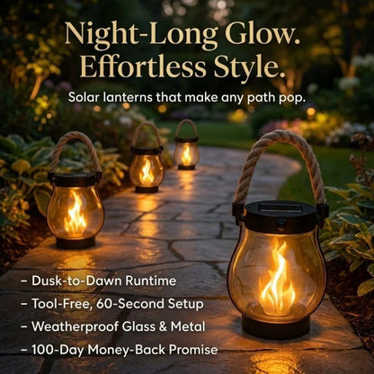 🔥 Solar Garden Lanterns – No Wiring, Auto-On at Dusk! Last Chance Before They're Gone!