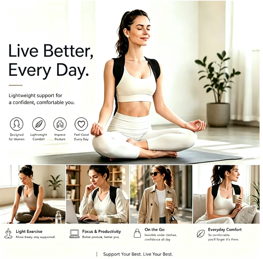 Shoulder Straps Posture Support for Men & Women 🧘