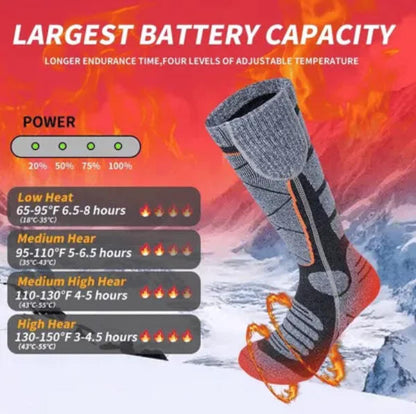 🔥 Rechargeable Heated Socks – Keep Your Feet Warm All Winter