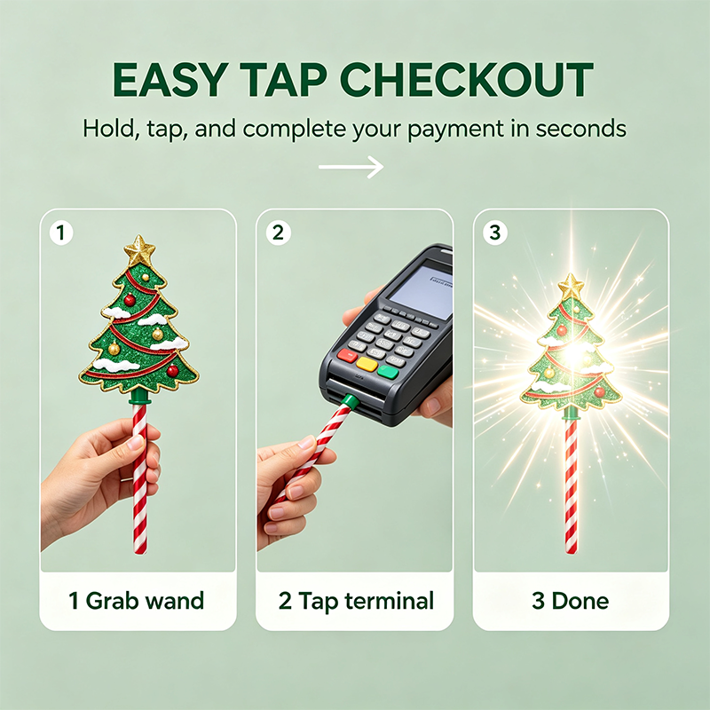 Christmas Tree Tap‑To‑Pay Wand 🎄