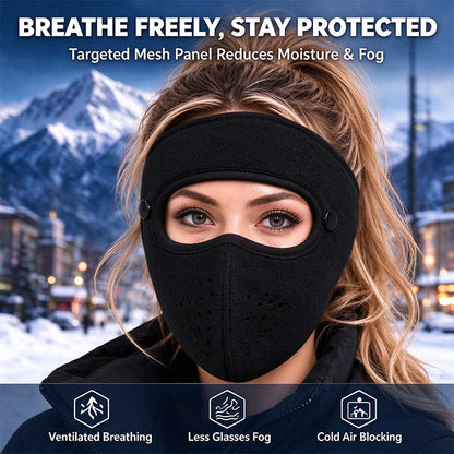 Winter Face Mask with Detachable Goggles, Windproof Thermal Fleece Lined Full Face Cover 🥽
