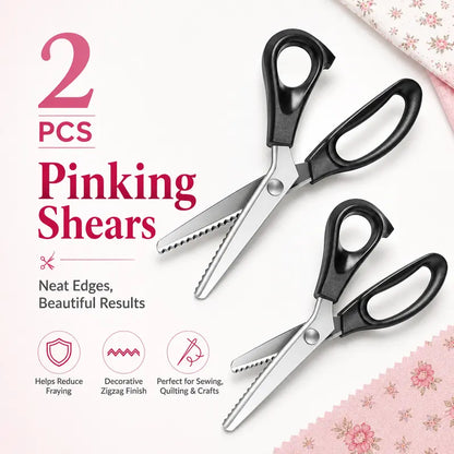 Stainless Steel Zig Zag Scissors with Serrated Teeth - Perfect for DIY Crafts✂️