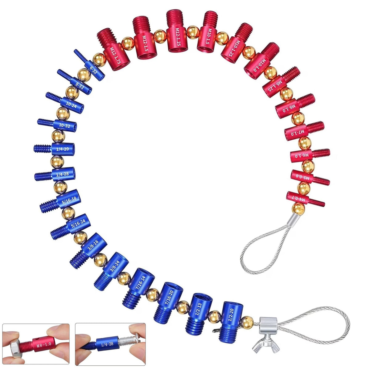 Detachable Nut & Bolt Size Gauge