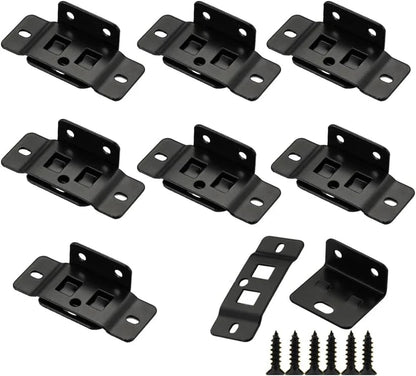 Quick Fitting Furniture Corner Brackets – Heavy Duty Stainless Steel L Shape Joint Fixing Brackets with Screws for Cabinets, Tables & Chairs Repair Kit