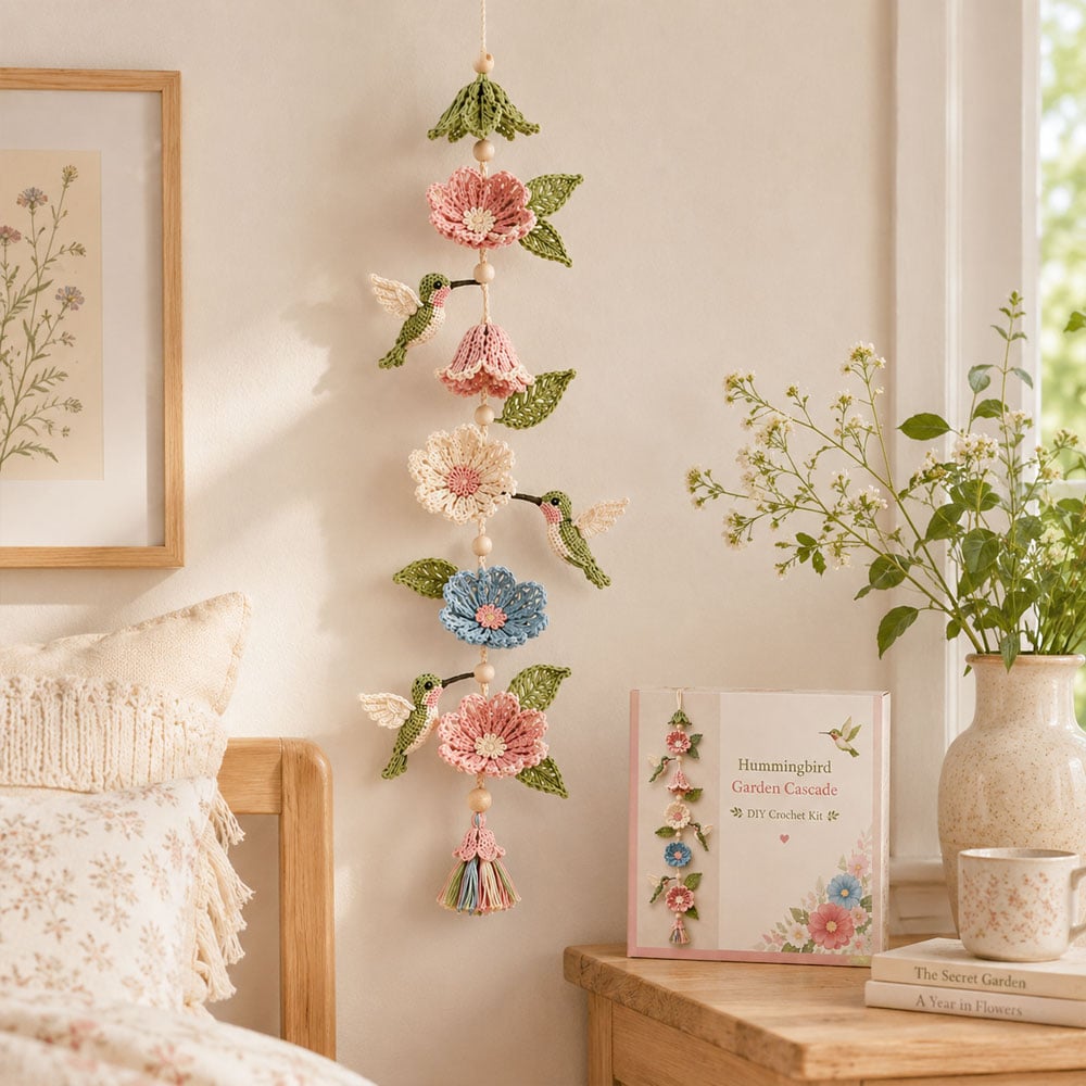 Hummingbird Garden Cascade DIY Crochet Kit