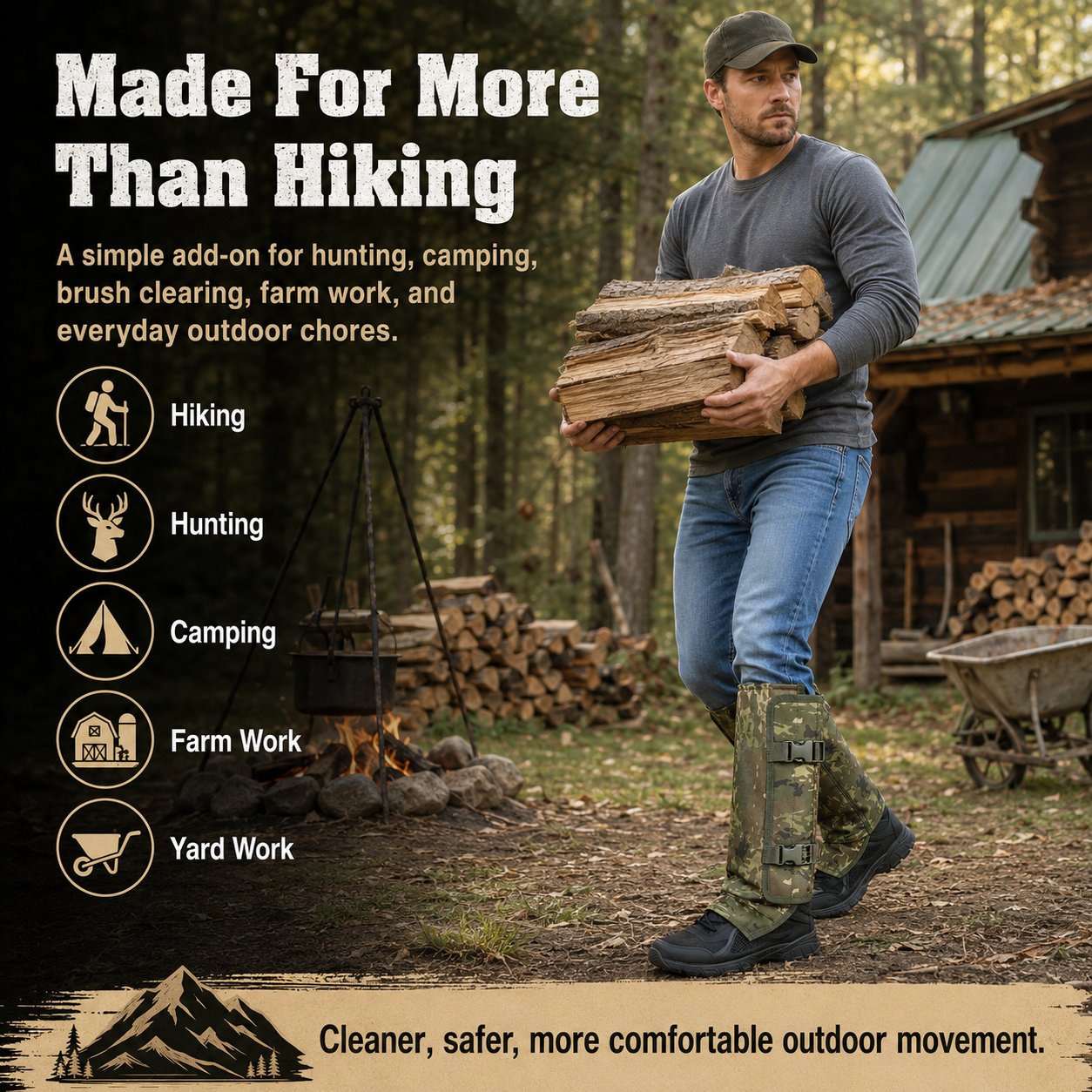 🌿 Snake-Resistant Outdoor Leg Gaiters