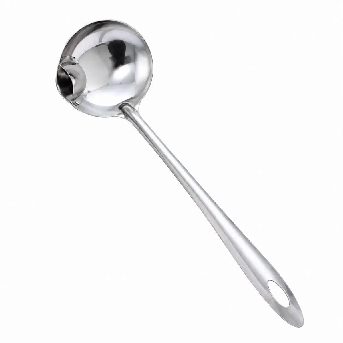 Stainless Steel Oil Separator Ladle - Mirror Polished, Ergonomic Handle Kitchen Gadget 🥣