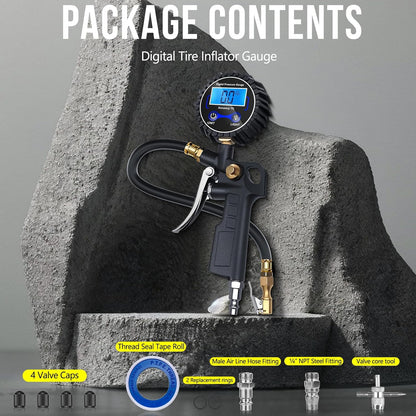 🔥LAST DAY 49% OFF - 🛠️🚗 High Precision Digital Tire Inflator Pressure Gauge | 3-in-1 Inflate Deflate Check Tire Tool