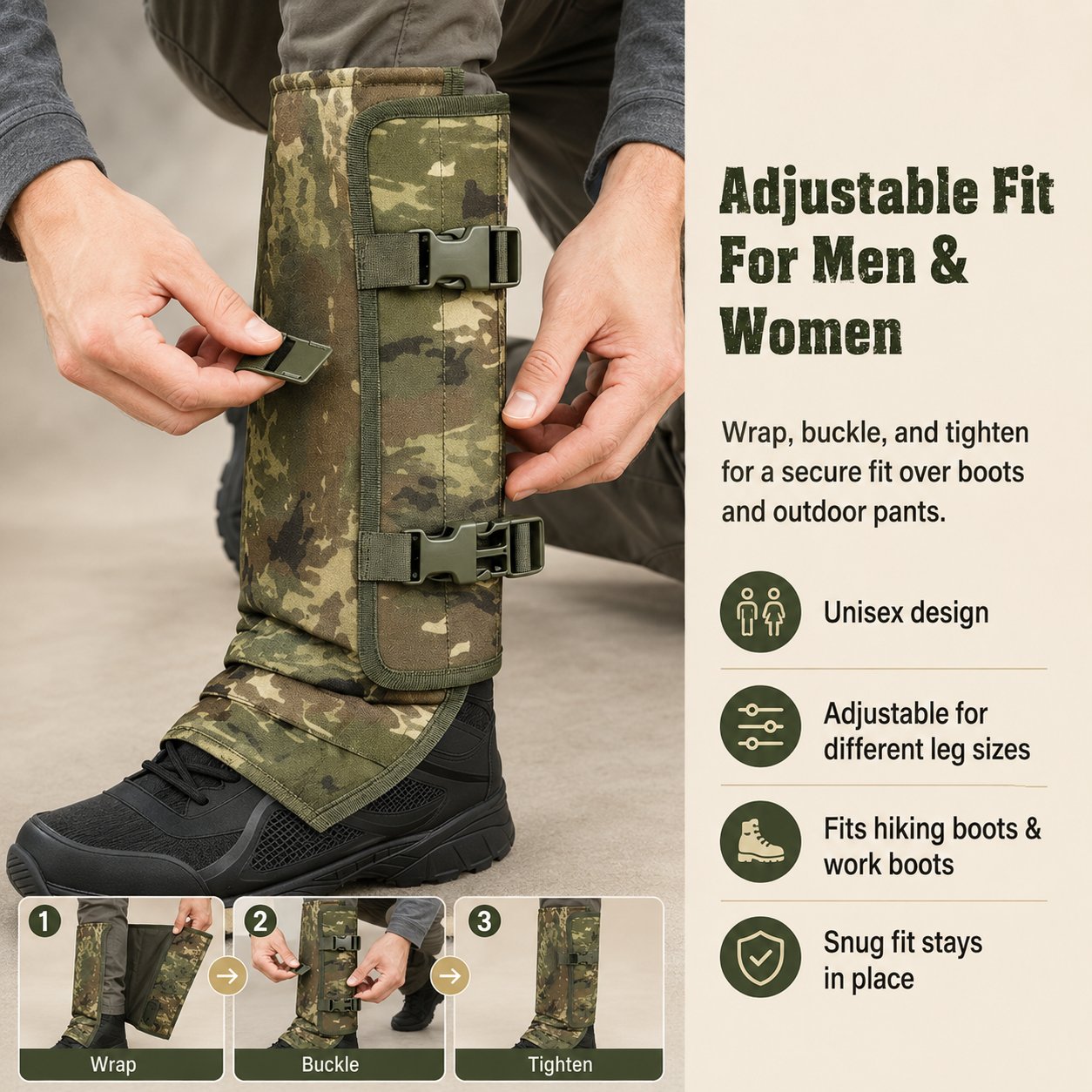 🌿 Snake-Resistant Outdoor Leg Gaiters