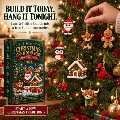 🔥49% OFF🎄 24Pcs Buildable Mini Christmas Ornament Advent Calendar for Holiday Decor
