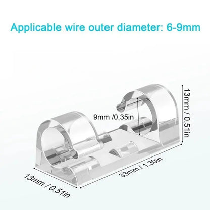 20Pcs Self-Adhesive Cable Clips, Space-Saving Wire Cord Organizer