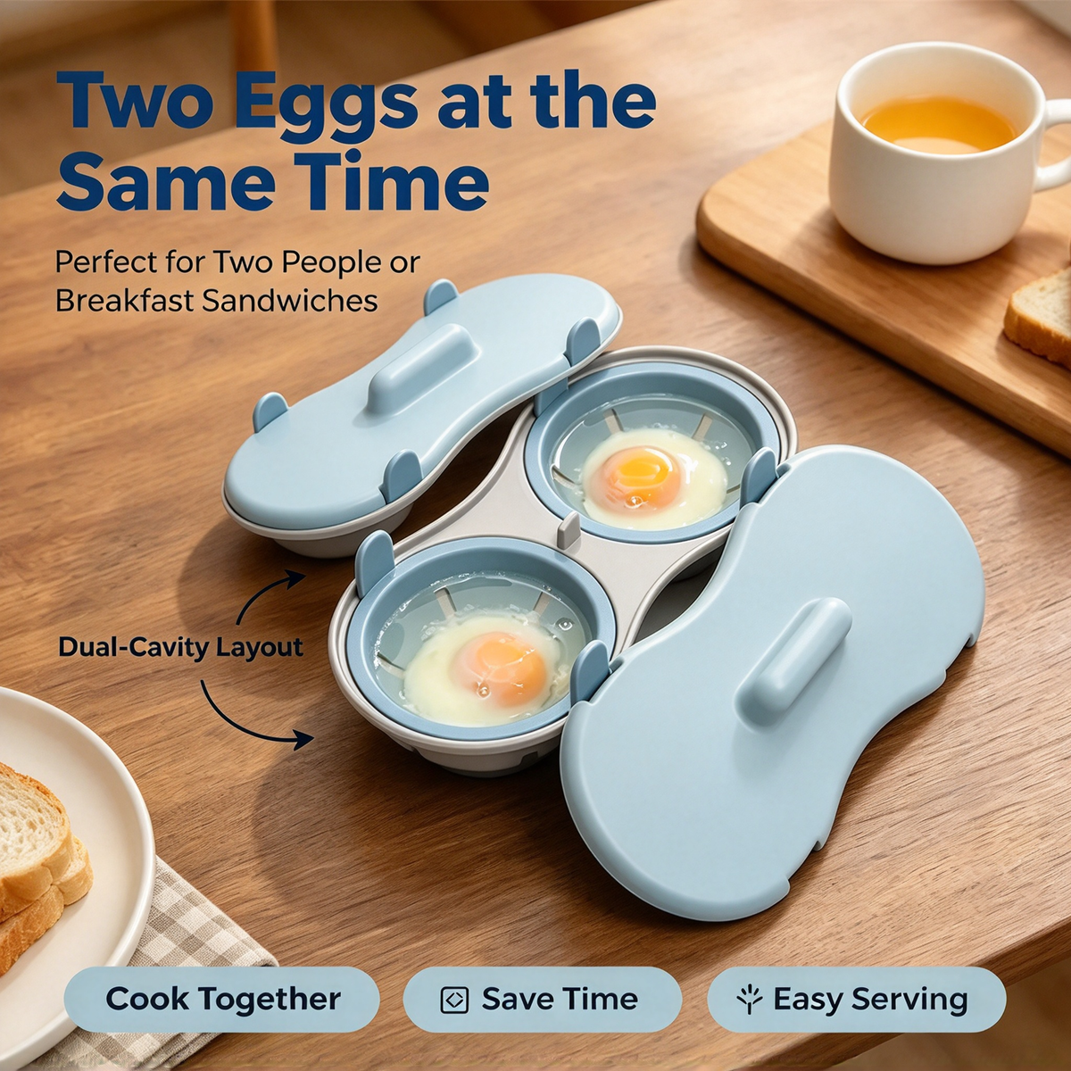 Microwave Egg Poacher, Microwave Egg Cooker for 2 Eggs 🍳