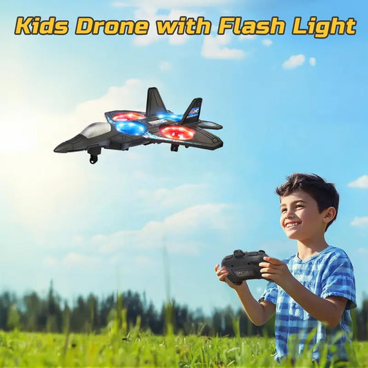 2.4G Remote Control Stunt Fighter Plane, Beginner Friendly RC Drone Aircraft With Headless Mode✈️