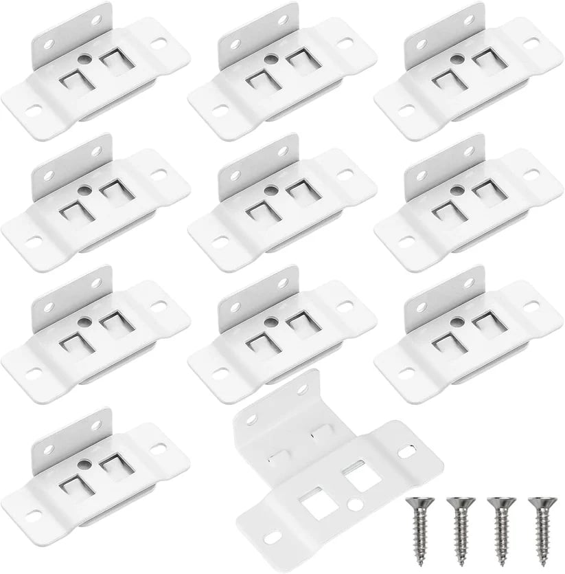 Quick Fitting Furniture Corner Brackets – Heavy Duty Stainless Steel L Shape Joint Fixing Brackets with Screws for Cabinets, Tables & Chairs Repair Kit