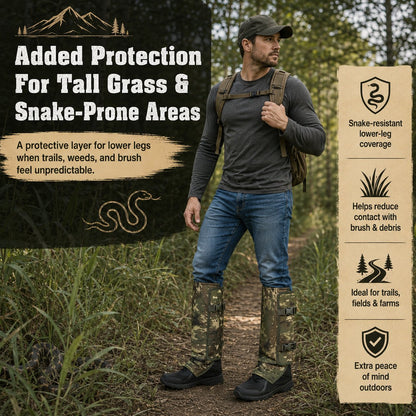🌿 Snake-Resistant Outdoor Leg Gaiters