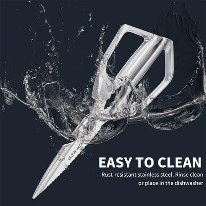 ✂️ Premium Japanese Steel Kitchen Shears 🧑‍🍳 Multi‑Purpose Heavy‑Duty Scissors For Meat, Fish & Fresh Herbs