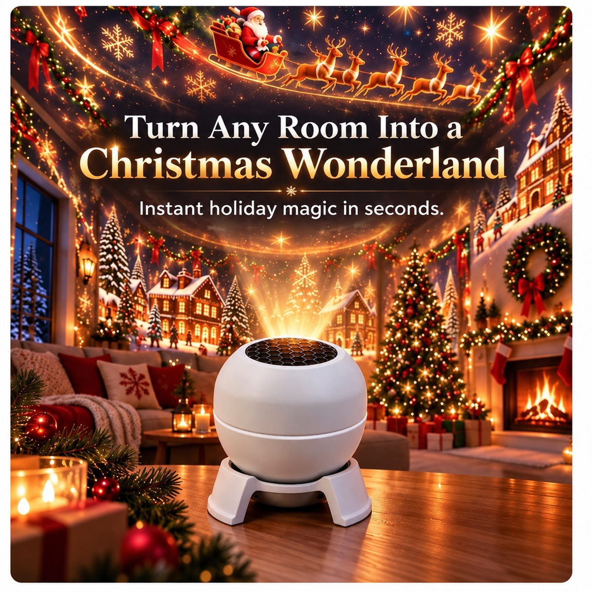 🎅 Turn Any Room Into a Christmas Wonderland – Holiday Projection Night Light