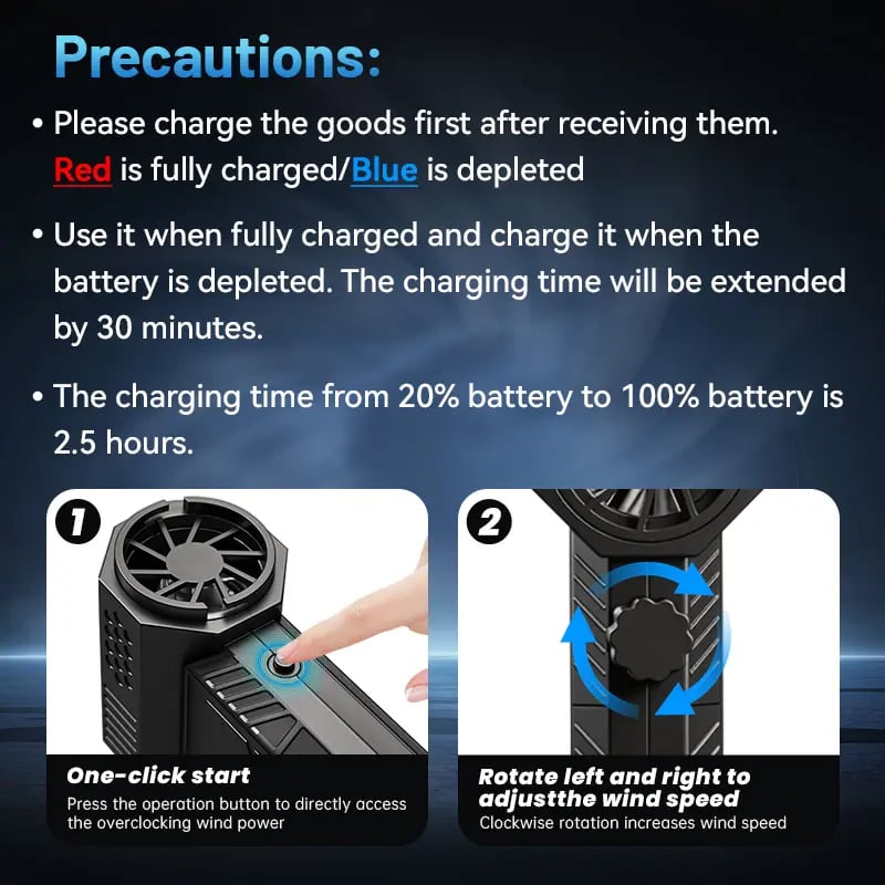 🚀130,000 RPM Turbo Fire Starting Fan｜Camping Fire Ignition, Leaf Blower, Car Detailing Cleaner