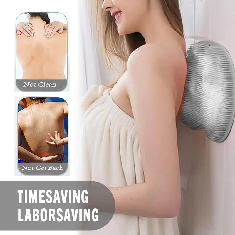 Silicone Shower Foot Scrubber Mat,Back & Feet Cleaning Pad