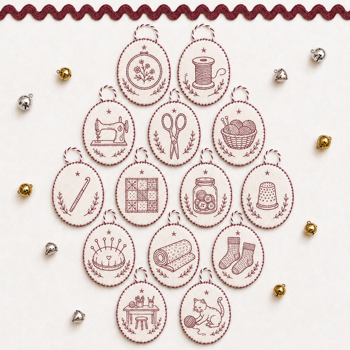 ⏳ Last Day 49% OFF – 🧵Beginner-Friendly DIY Heirloom Oval Embroidery Ornament Kit Collection | Complete Kit with All Tools & Step-by-Step Guide Included 💕