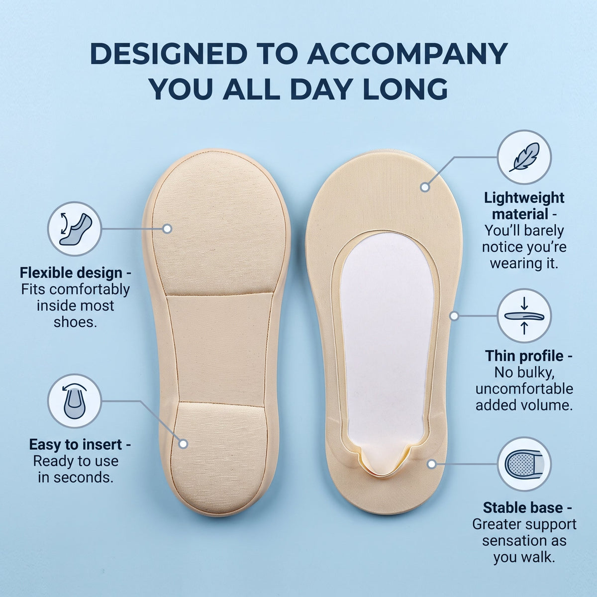 🧦6/10/20pairs Cushioned No-Show Socks with Padded Support for Everyday Walking Comfort
