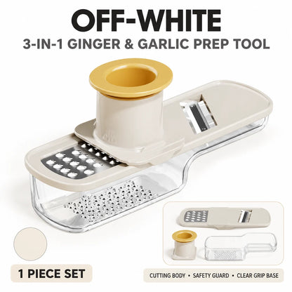 ✨3-in-1 Ginger & Garlic Slicer, Grater & Grinder – Fast, Safe Meal Prep🧄