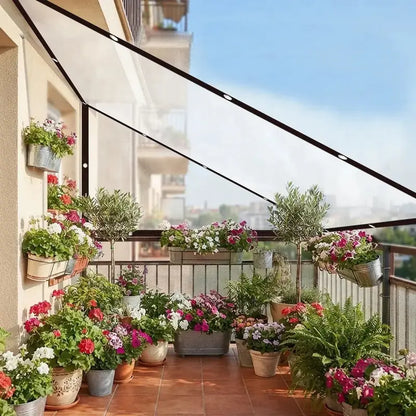 Clear Waterproof PE Tarp, Transparent Outdoor Cover with Metal Grommets🛡️