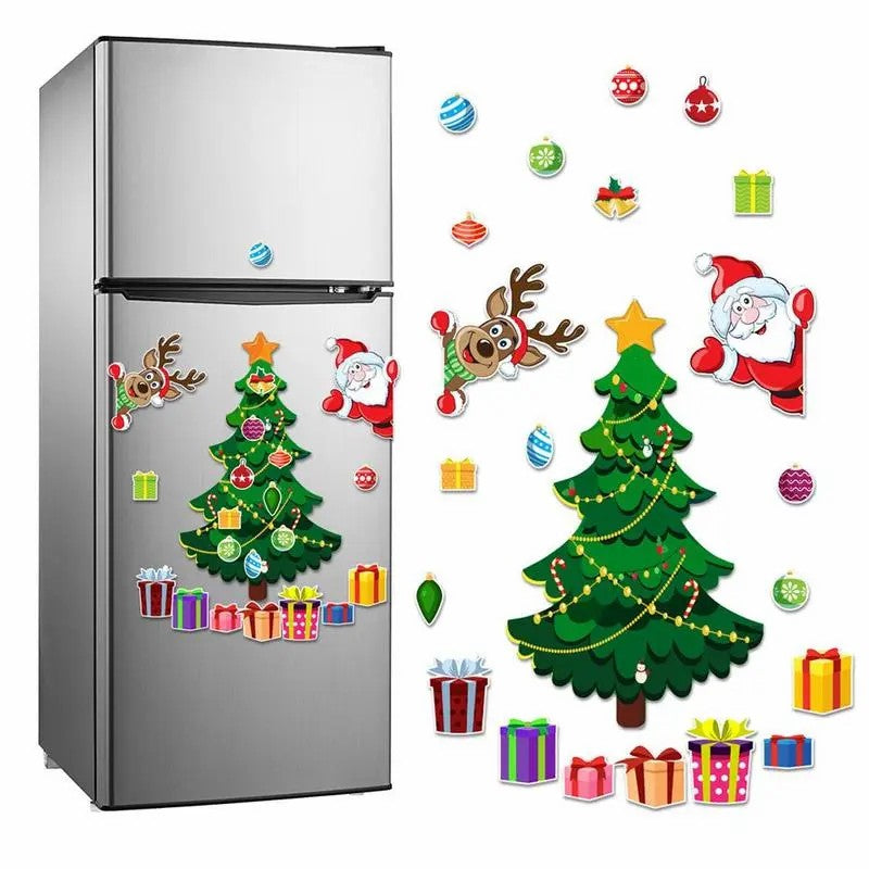 Christmas Refrigerator Magnets,Christmas Tree Magnets for Fridge Stickers Decoration 🎄