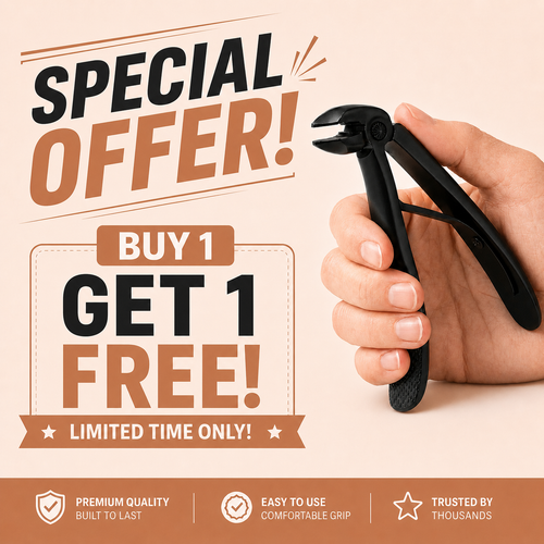 Wide-Jaw Nail Clippers for Seniors – Thick Nail Cutter with Angled Head